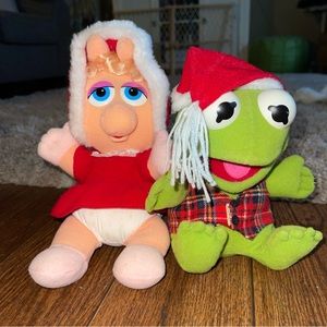 Henson Vintage 1987 Miss Piggy and Kermit the Frog Dolls Set